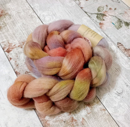 Hand Dyed Merino Wool Top 100g MT74