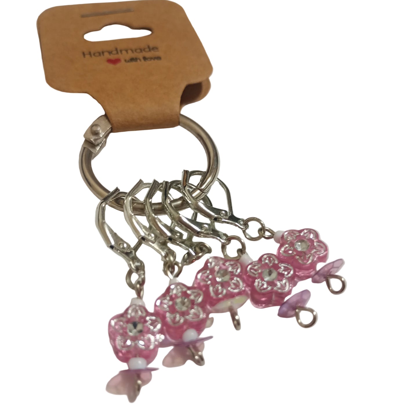 Stitch Markers sparkle flowers