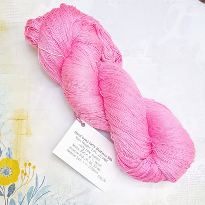 Hand Dyed Mulberry Silk Lace Yarn 180g 2/20nm 1000m per 100g