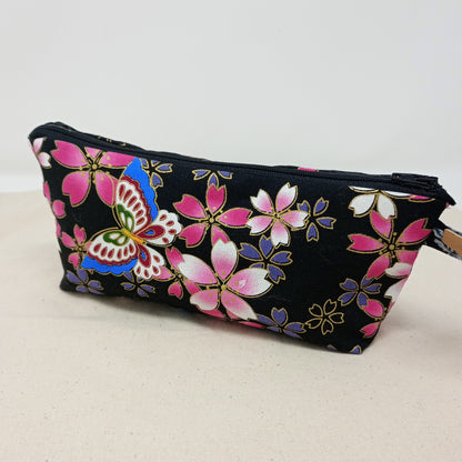 Cherry Blossom Butterfly Zipper Pouch