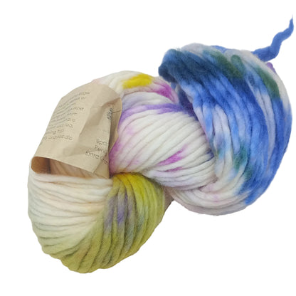Hand dyed chunky yarn pencil roving Falkland wool 200g PR07
