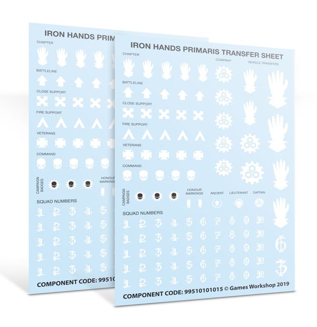 Warhammer 40k Iron Hands Primaris Upgrades and Transfers