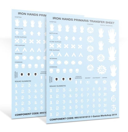 Warhammer 40k Iron Hands Primaris Upgrades and Transfers