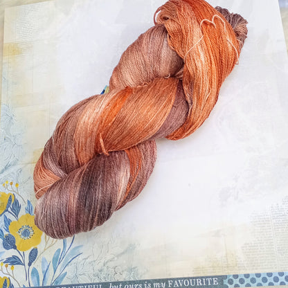 Hand Dyed Mulberry Silk Lace Yarn 180g 2/20nm 1000m per 100g