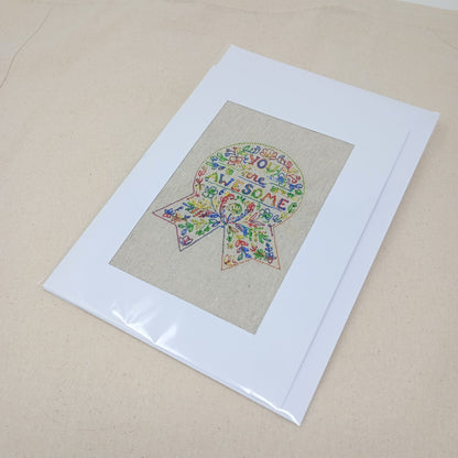 You are awesome card Rainbow Linen