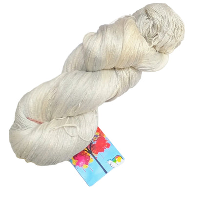 Let it snow Hand Dyed Mulberry Silk Lace Yarn 180g 2/20nm 1000m per 100g
