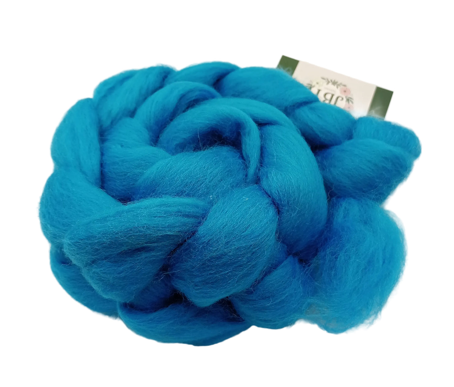 Turquoise Cheviot combed wool top 100g