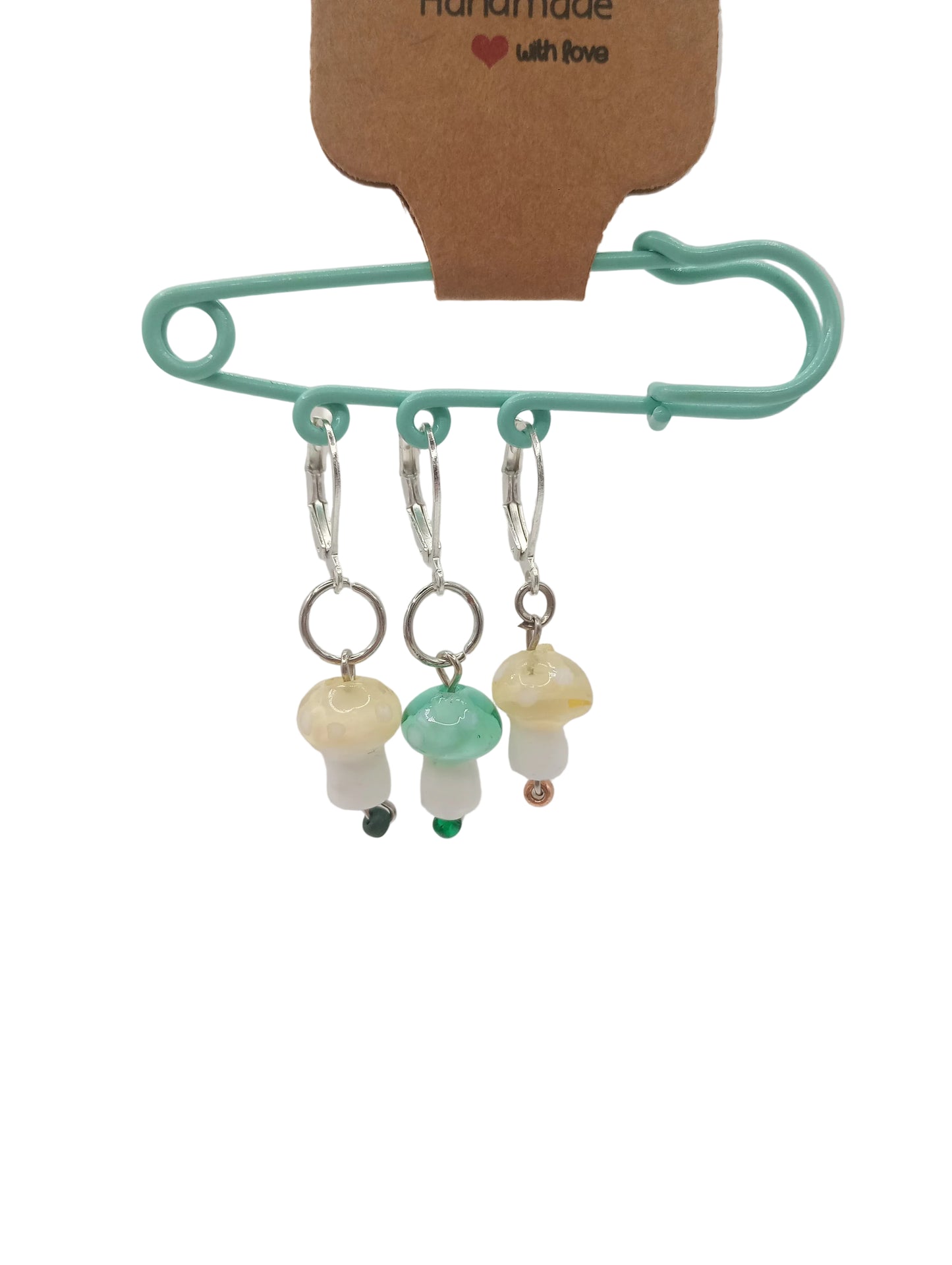 Mushroom stitch markers set of three