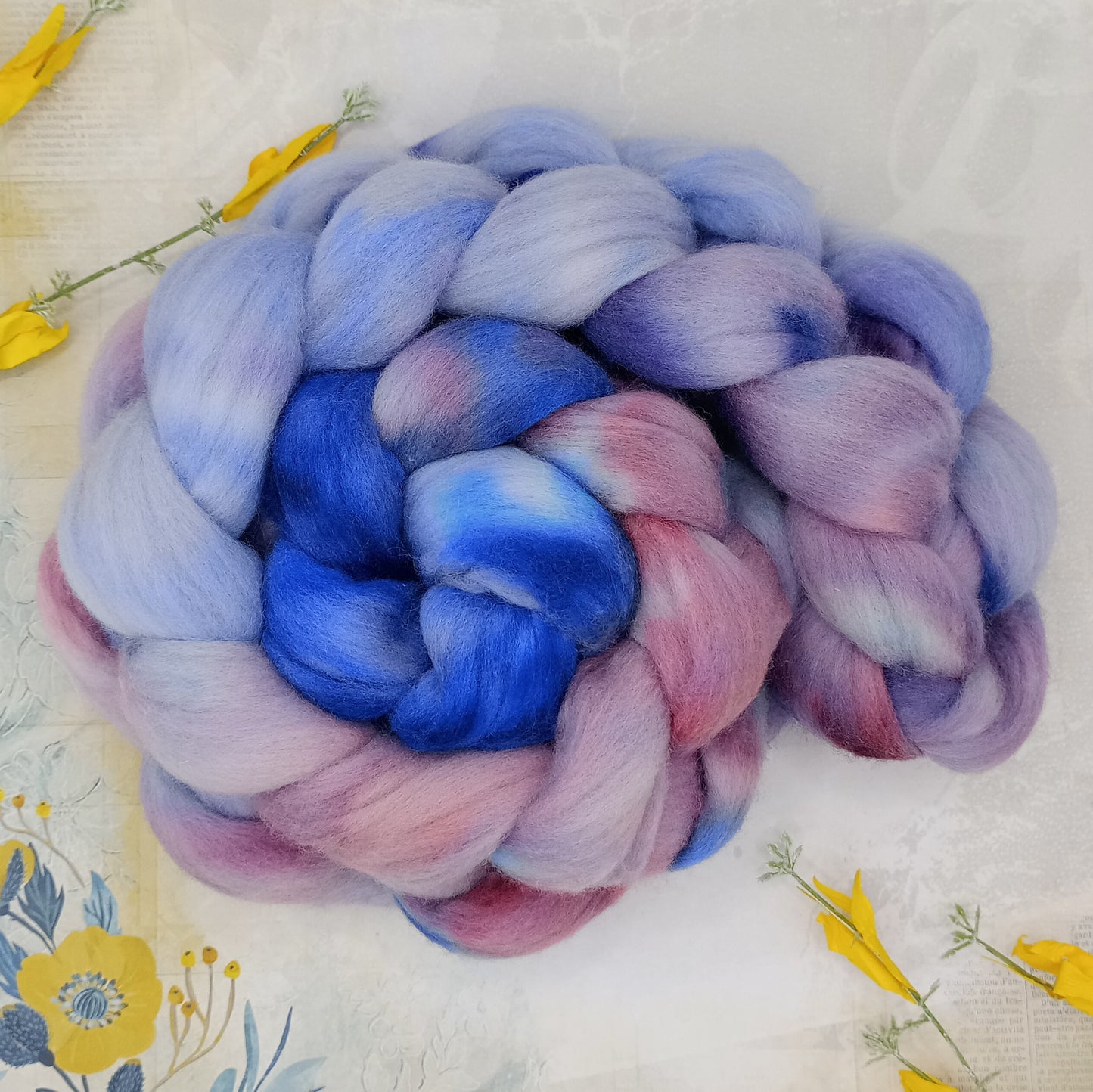 Bluebell Wood Hand Dyed Merino Wool Top 100g