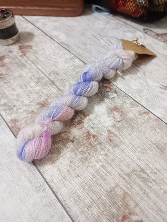 Hand dyed 4ply mini Skein 20g Sparkle #9