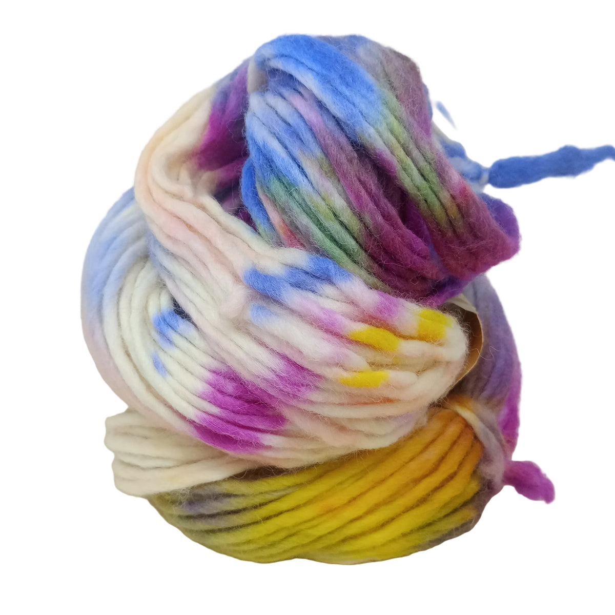 Hand dyed chunky yarn pencil roving Falkland wool 200g PR07