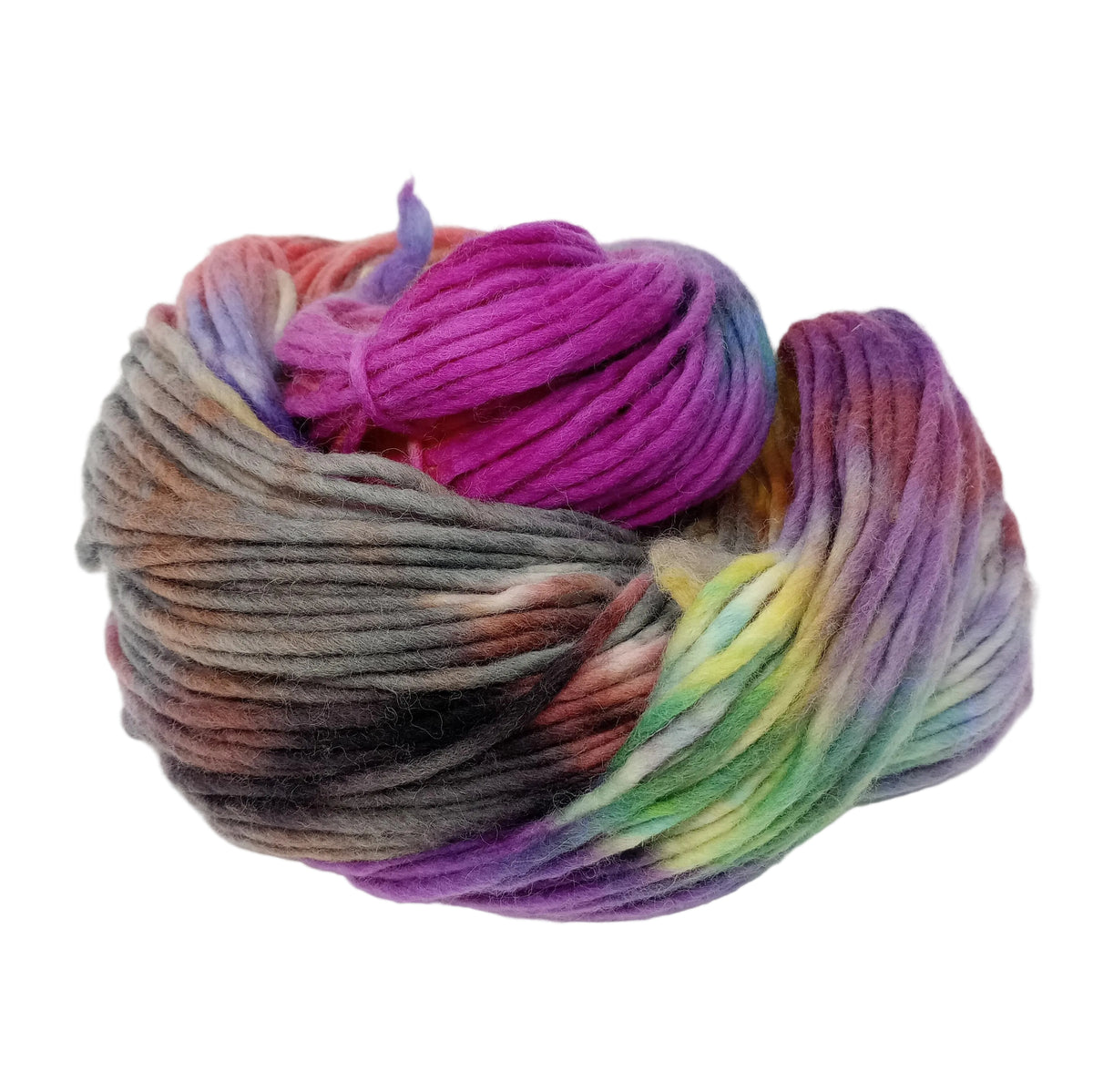 Hand dyed chunky yarn pencil roving Falkland wool 200g R7
