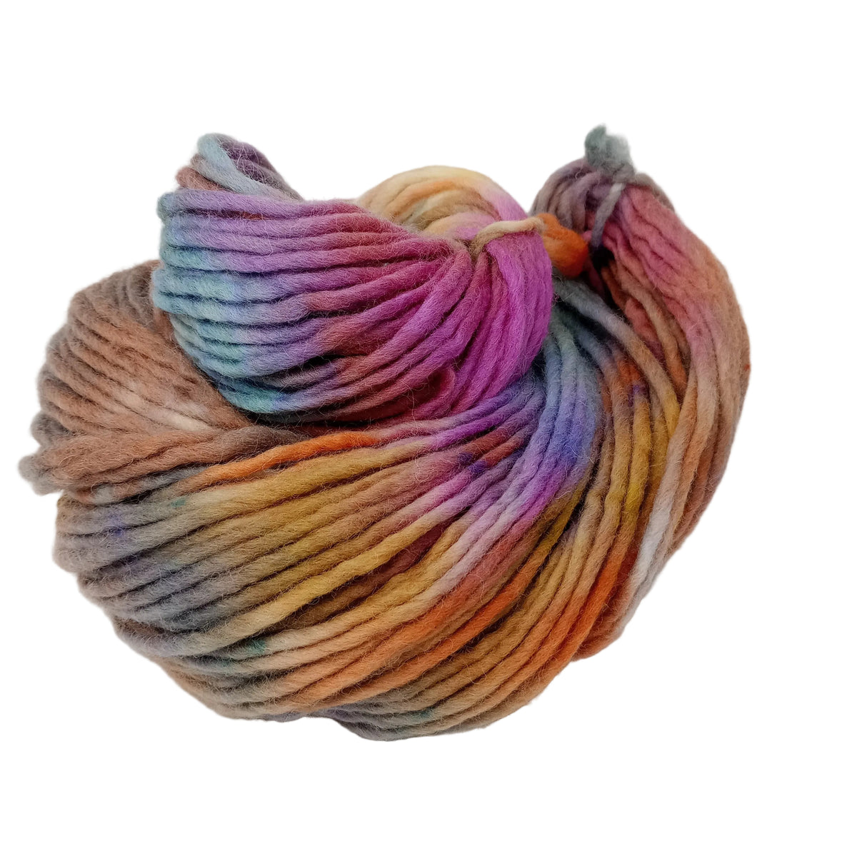 Hand dyed chunky yarn pencil roving Falkland wool 200g R6