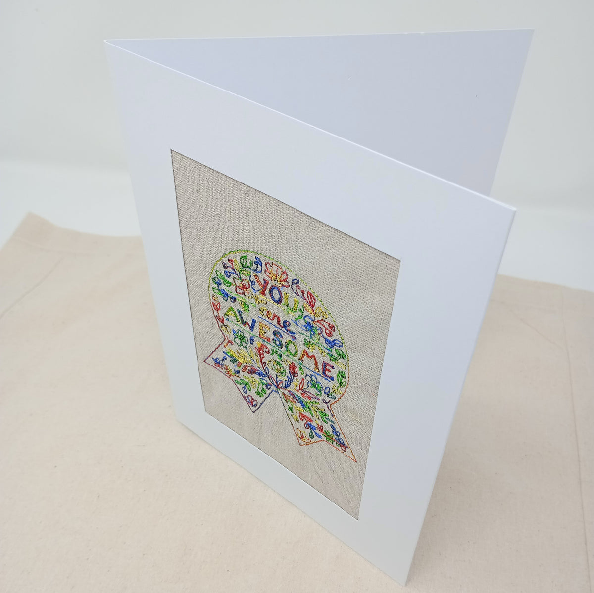 You are awesome card Rainbow Linen