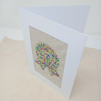 You are awesome card Rainbow Linen