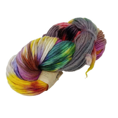Hand dyed chunky yarn pencil roving Falkland wool 200g R5