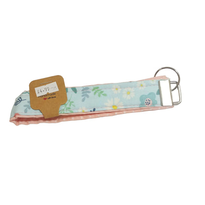 Key Fob Blue Floral
