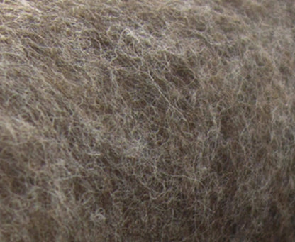 Carded Batt Perendale Wool 200g Natural Brown